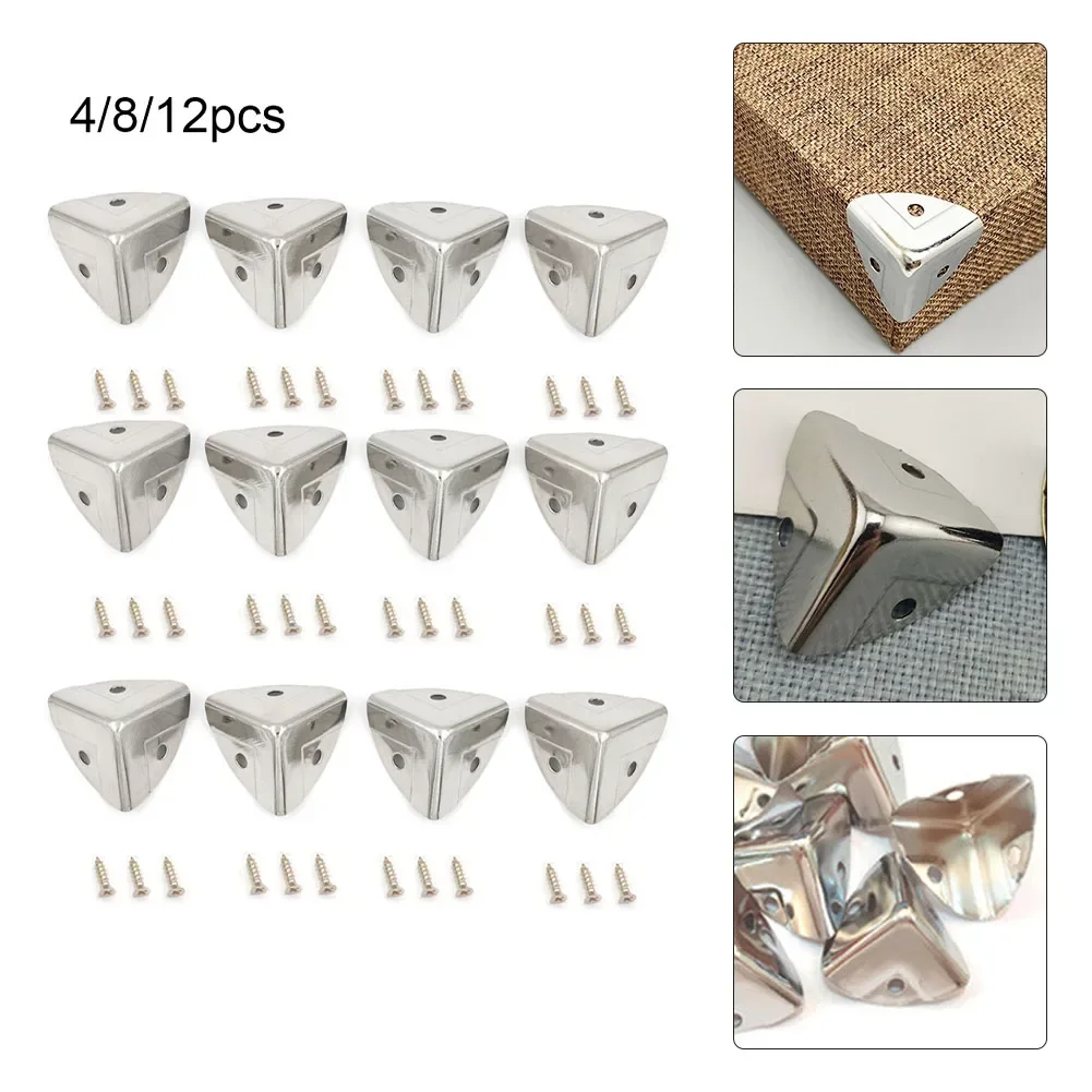 Woodworking Box - 4/8/12pc Metal Box Corner Protector Wooden
