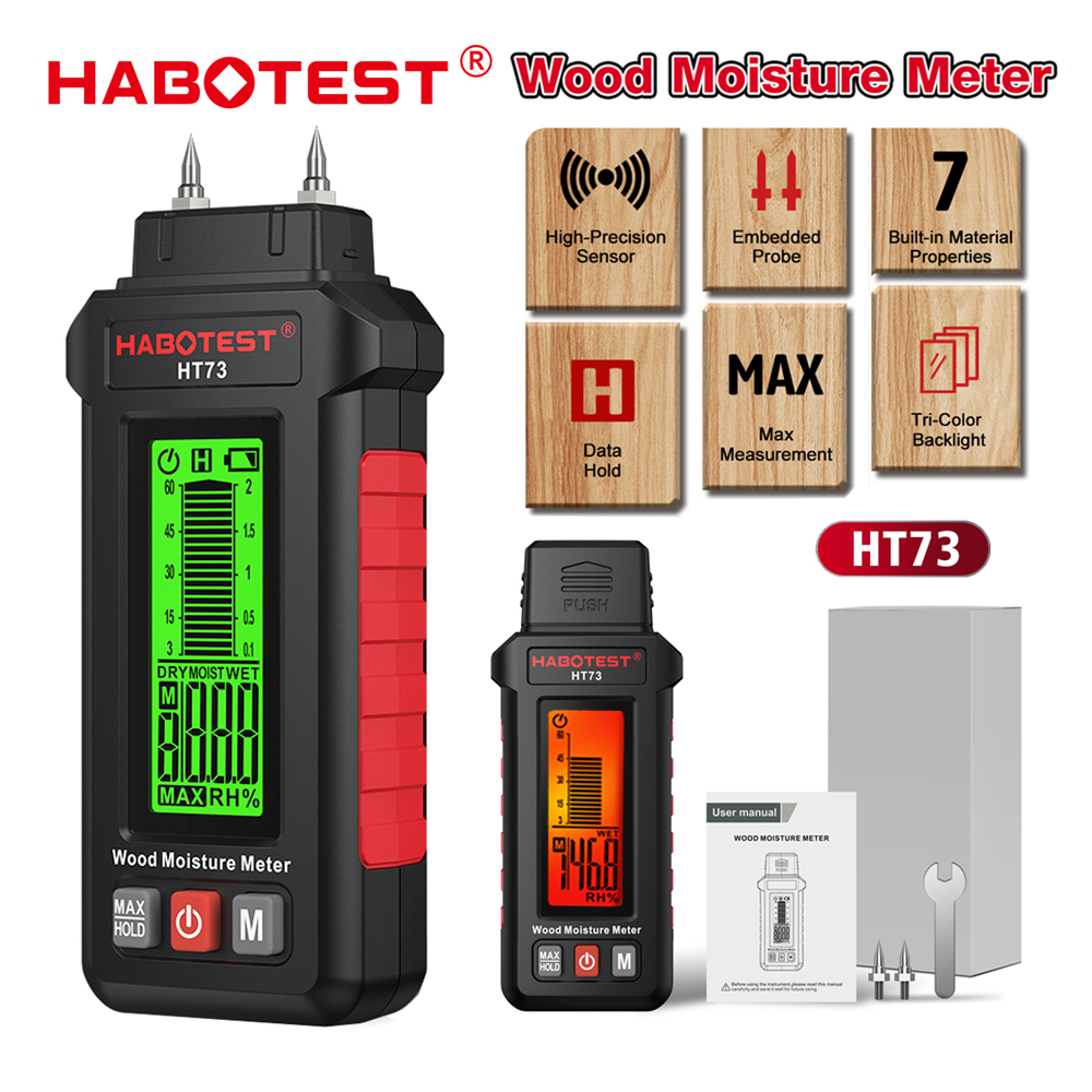 Digital Wood Moisture Meter Hu - Lumber Woodworking ulasan dan harga