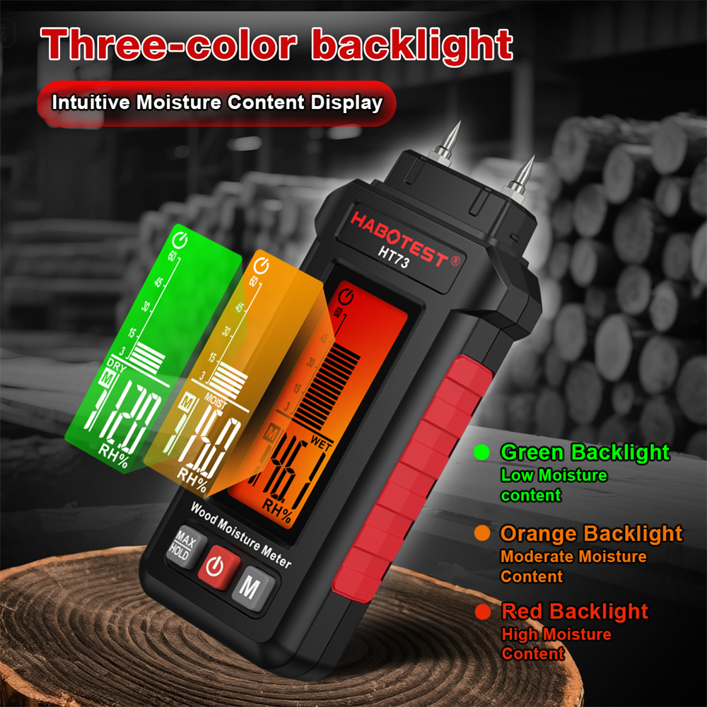 Digital Wood Moisture Meter Hu - Lumber Woodworking ulasan dan harga