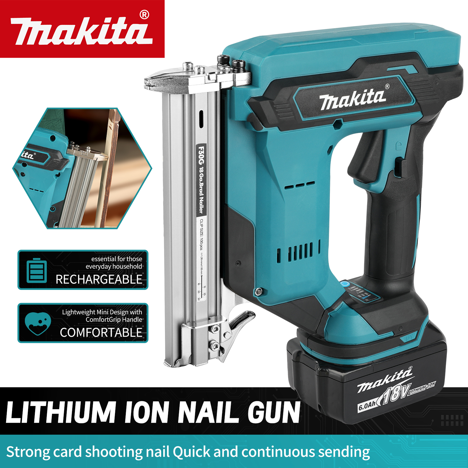 Makita Cordless 2 in 1 Nail Gu - Woodworking Nails ulasan dan harga