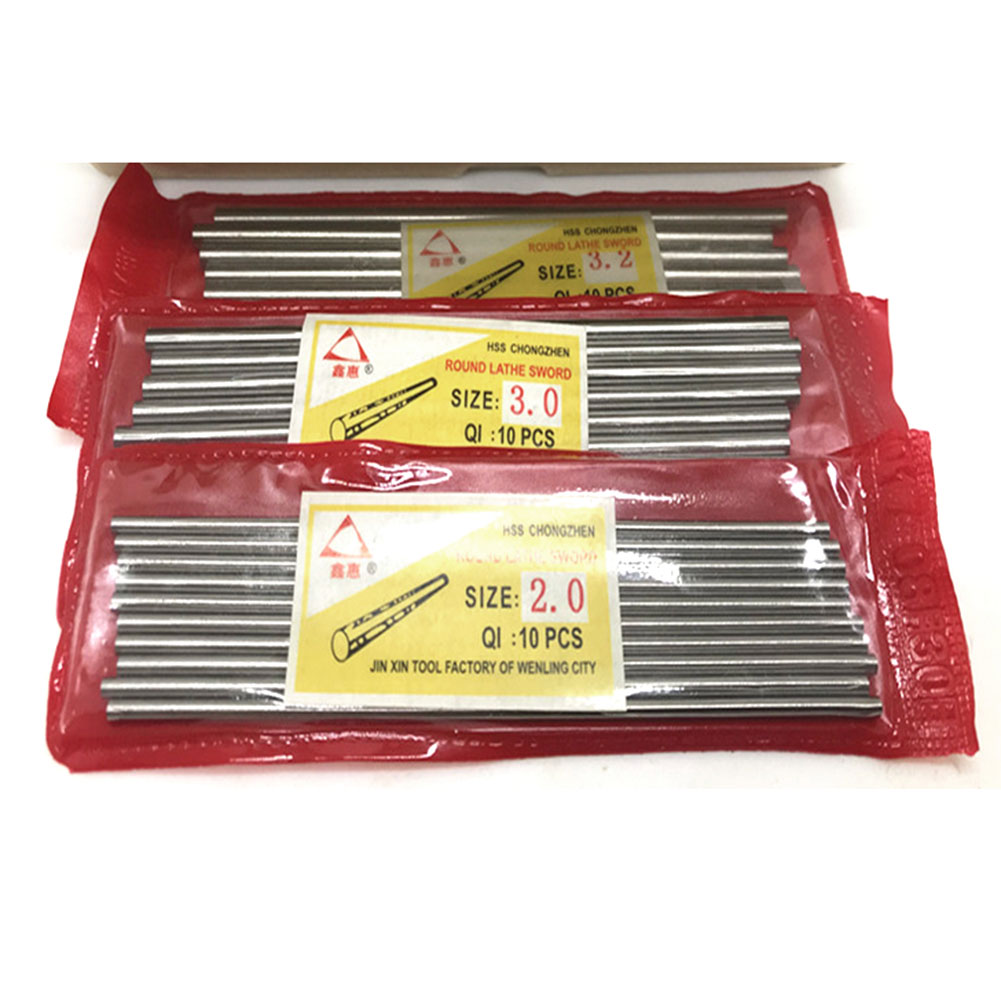 10pcs Round Bar Straight Shank - Parting Tool Lathe ulasan dan harga