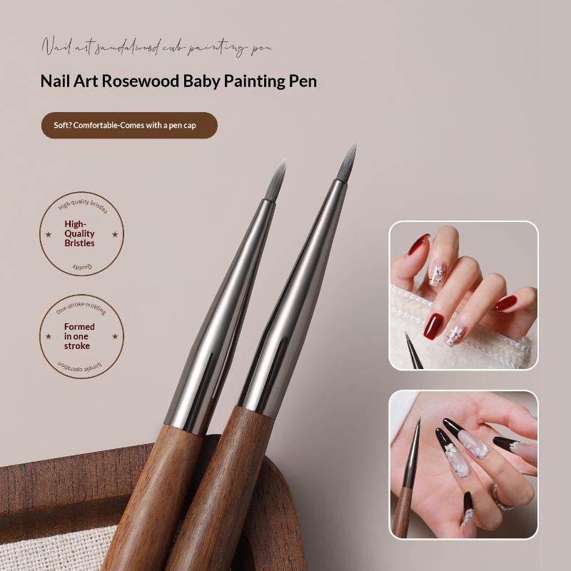 7mm Sandalwood Nail Art Brush  - Woodworking Nails ulasan dan harga