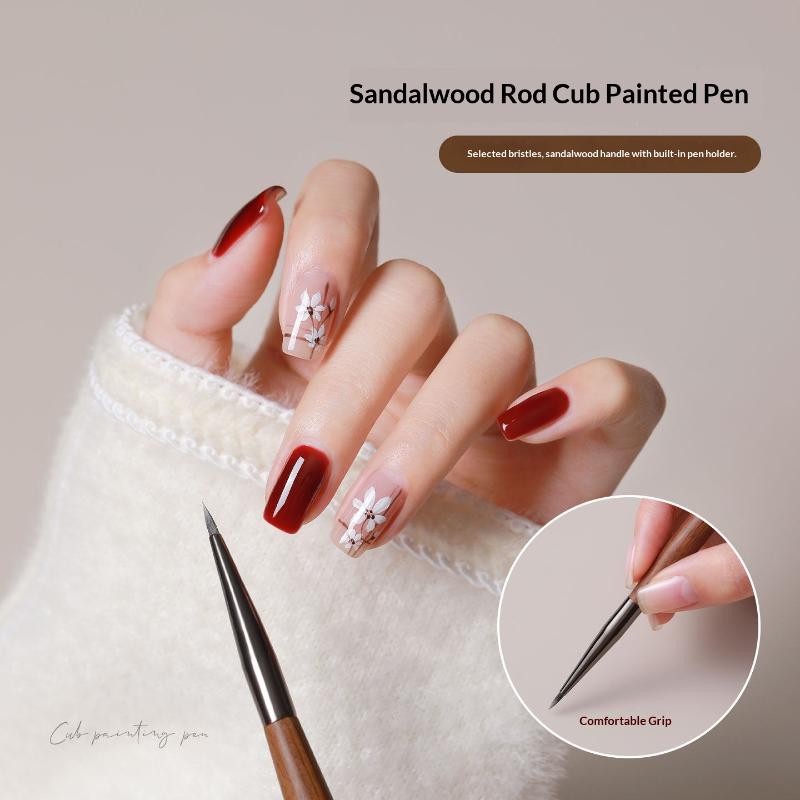 7mm Sandalwood Nail Art Brush  - Woodworking Nails ulasan dan harga