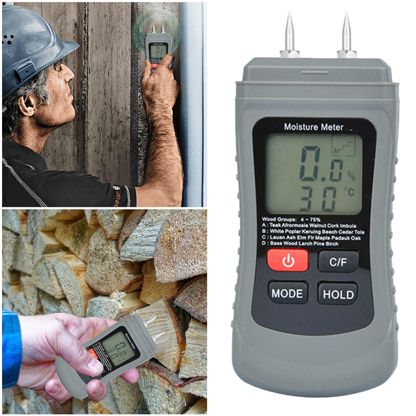 Wood Digital Humidity Content  - Lumber Woodworking ulasan dan harga