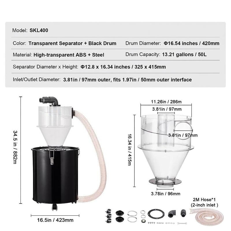 Particle Interceptor 13.21 Gal - Vacuum Woodworking ulasan dan harga