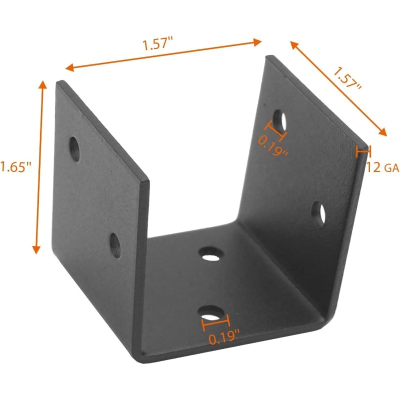1/4PCS Black U Shaped Metal Br - Lumber Woodworking ulasan dan harga