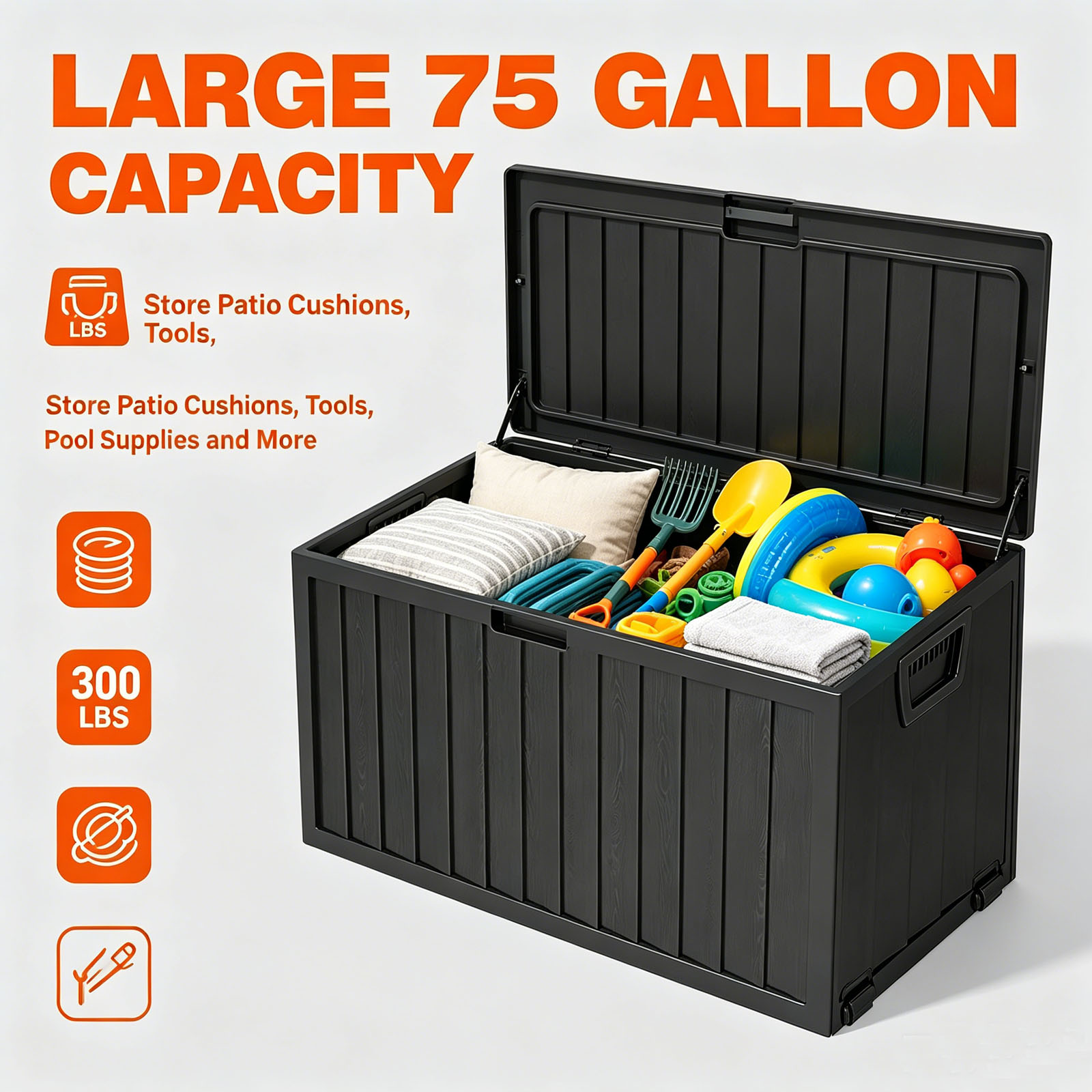 75 Gallon Outdoor Resin Deck S - Woodworking Box ulasan dan harga